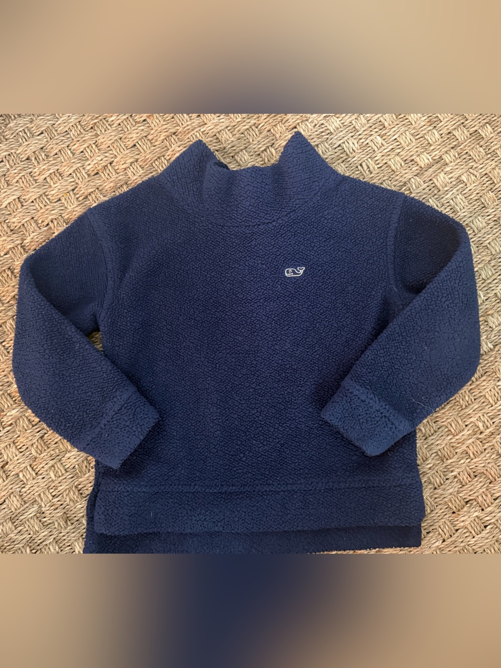 Vineyard Vines Navy Sherpa Turtleneck Sweater